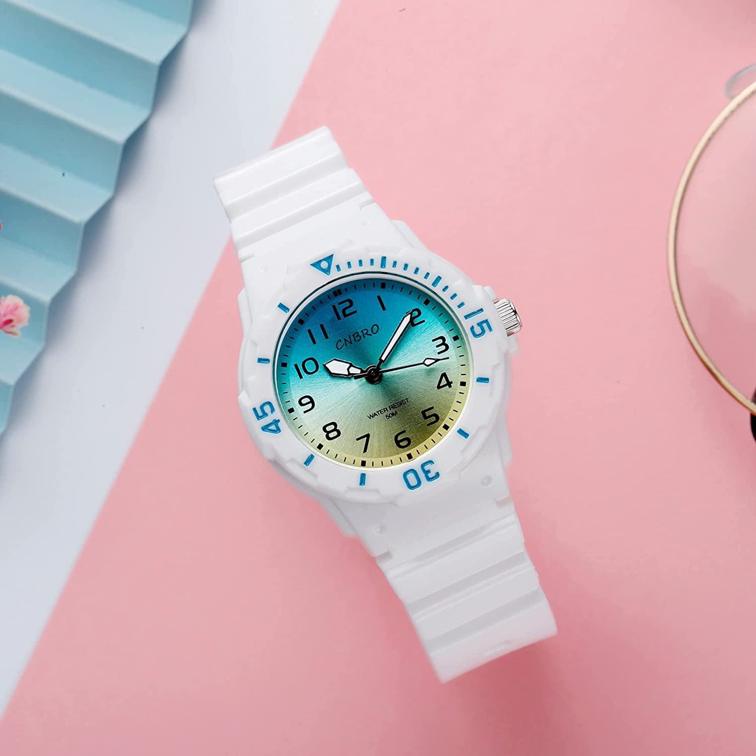 Women's Watch Sport Waterproof Watches Nurse Minimalist Simple Analog Watch Casual Ladies Watch Rose Gold Pink - Image 3